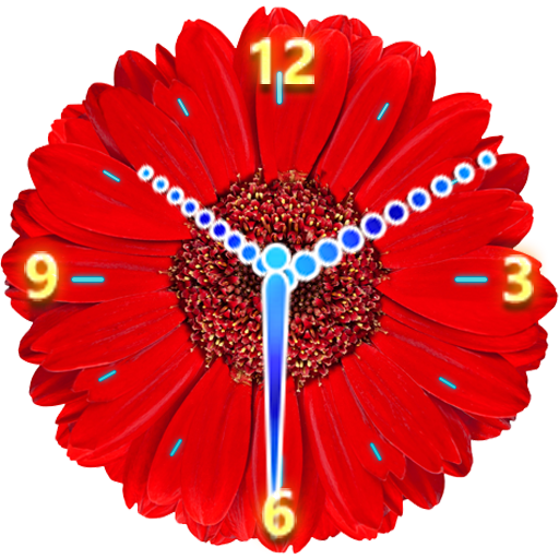 ikon Flowers Clock Live wallpaper