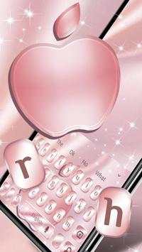 Rose Gold Crystal Apple Keyboard Theme screenshot 2