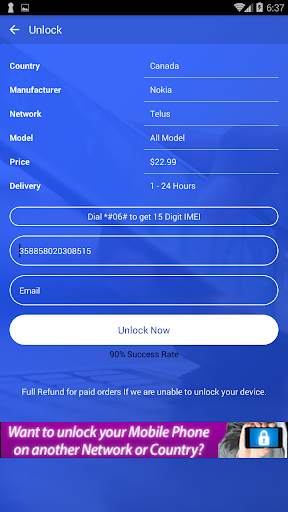 Free Mobile SIM Unlock for Nokia on ATT Network screenshot 5