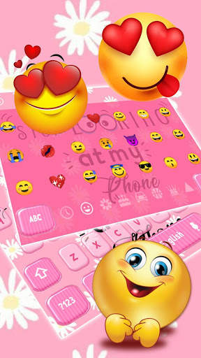 Pink Girly Quote Keyboard Theme screenshot 3