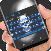 Blue Skull Death keybord theme icon