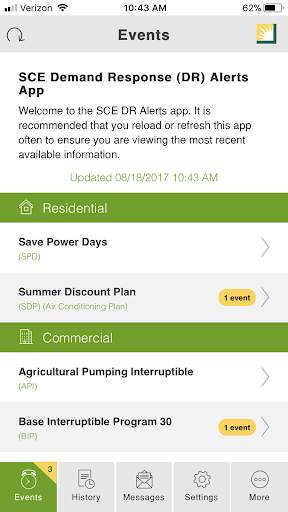 SCE DR Alerts screenshot 1