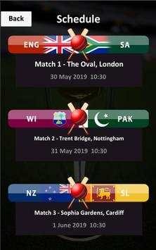 ICC ODI Cricket World Cup 2019 Schedule Ranking screenshot 9