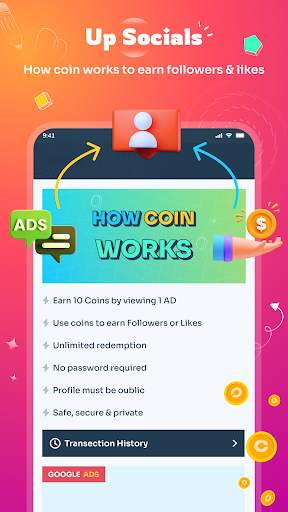 Up-Socials: Increase followers screenshot 4