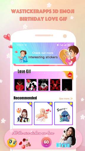 WAStickerApps 3D Emoji Birthday Love GIF screenshot 2