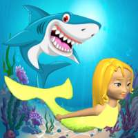 Shark Attack Mermaid logo