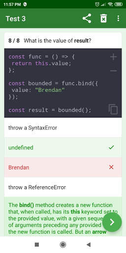 JavaScript Quiz скриншот 3