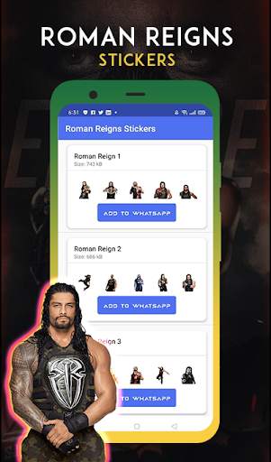 WAStickerApps - Roman Reigns stickers for WhatsApp screenshot 1