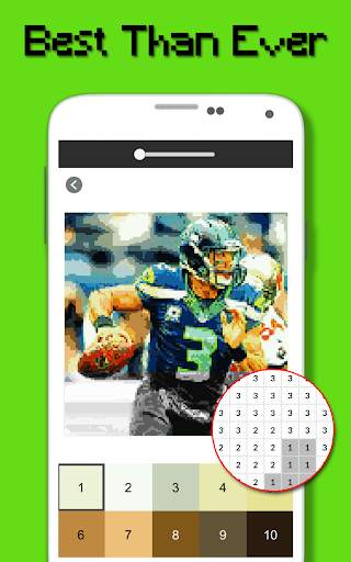 American Football Player Color By Number - Pixel screenshot 4