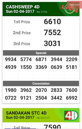 Free Live Draw 4D Results Reference screenshot 3