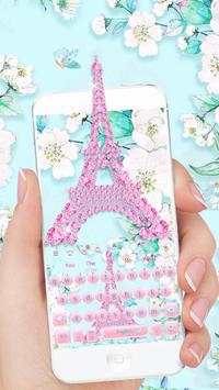 Glitter Paris Tower Keyboard Theme screenshot 2
