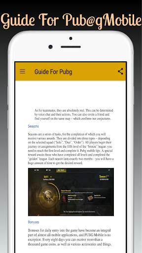 Guide For P U~B G~Mobile screenshot 1