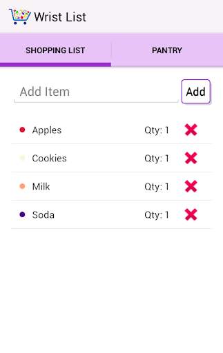 Wrist List - Shopping List screenshot 1