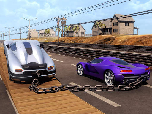Chained Mega Ramp Car Stunt GT Racing Stunts Game screenshot 8