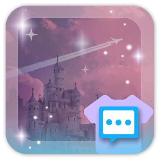 Pink clouds skin for Next SMS icon