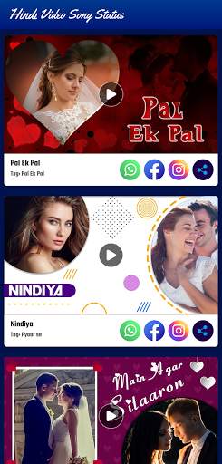 Hindi Video Songs Status Maker स्क्रीनशॉट 3