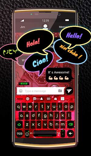 Red Light Animated Keyboard   Live Wallpaper 3 تصوير الشاشة