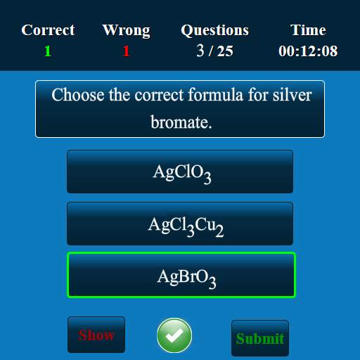 Chemistry Formula MCQ screenshot 4