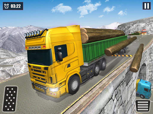 Offroad Snow Trailer Truck Driving Game 2020 screenshot 9