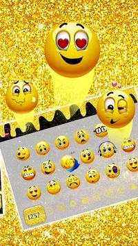 Gold liquid drop keyboard theme screenshot 3