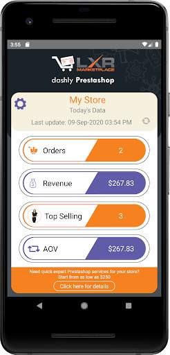 PrestaShop Mobile Dashboard screenshot 2