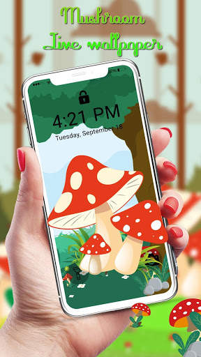 Cute Magic Mushroom APUS Live Wallpaper screenshot 1