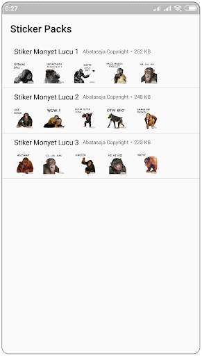 Stiker Monkey Lucu WAStickerApps screenshot 2