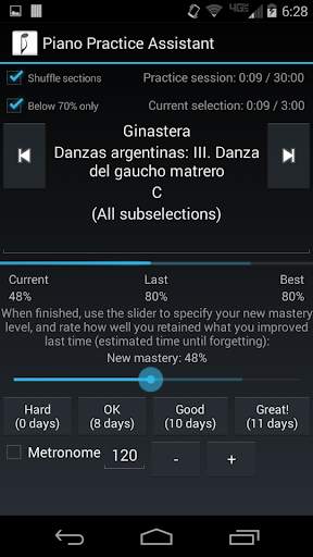Piano Practice Assistant screenshot 2