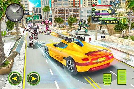 Real Robot Rhino Attack Car Transform Games screenshot 2