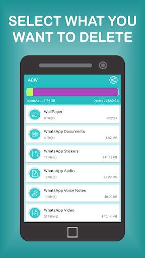 Advanced Cleaner for whatsapp screenshot 1