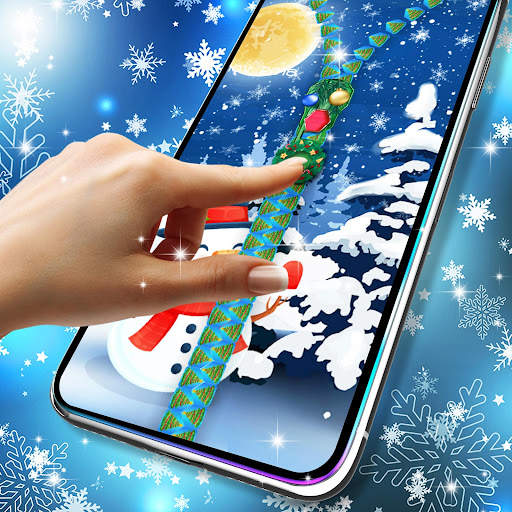 Winter snow lock screen screenshot 5
