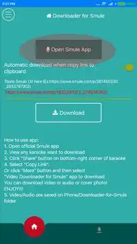 Downloader for Smule 2019 screenshot 1