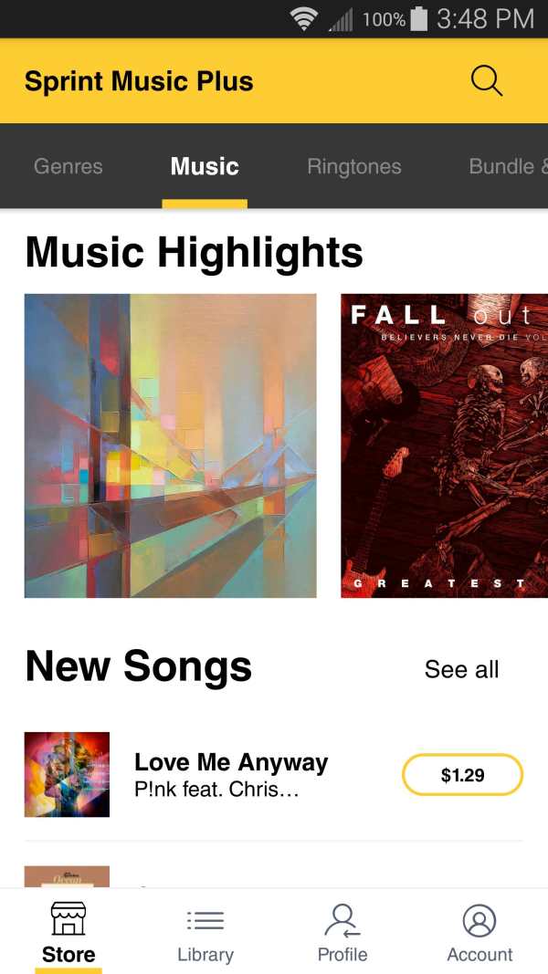 Sprint Music Plus screenshot 1