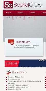 Scarlet Clicks - Earn Money скриншот 3