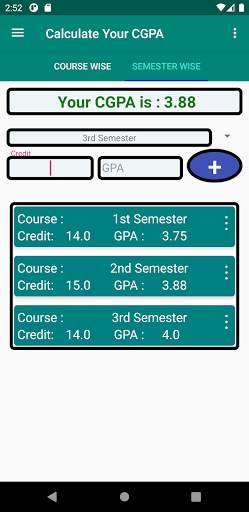 CGPA Calculator screenshot 2