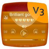 Brilliant gold Music Player logo
