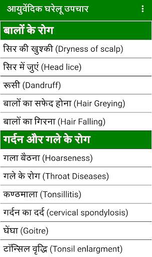 आयुर्वेदिक घरेलू उपचार - Ayurvedic Upchaars screenshot 1