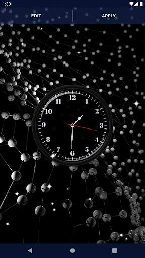 Black HD Clocks Live Wallpaper screenshot 5
