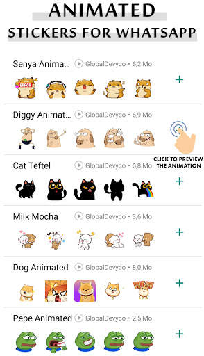 Funny animated stickers for WhatsApp 2021 screenshot 1