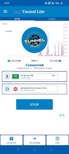 MX Tunnel Lite - Super Fast screenshot 1