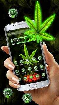 3D Green Smoke Weed Launcher Theme screenshot 1