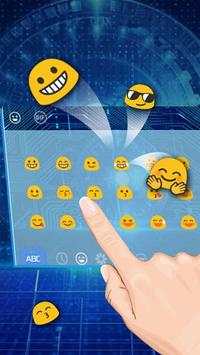 Blue Tech Keyboard Theme screenshot 3