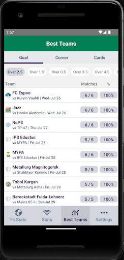 FcStats InPlay Football Alerts screenshot 3
