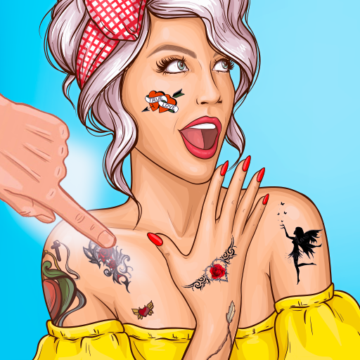Draw Tattoo : Coloring Book Lady Tattoo Shop icon