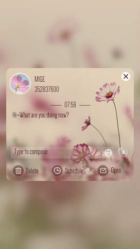 GO SMS BLOOM THEME screenshot 4