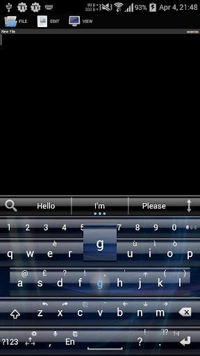 AI Keyboard Theme Glass Blue screenshot 2