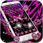 Leopard Zebra print Pink Love icon