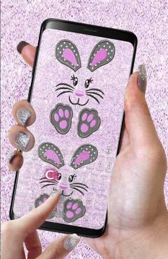 Glitter Bunny Keyboard screenshot 5