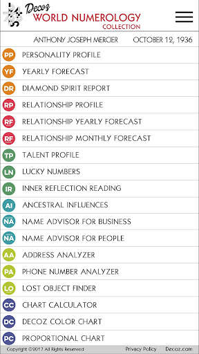 World Numerology Collection screenshot 2