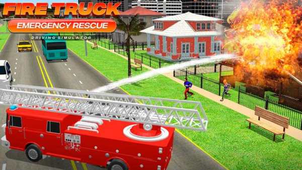 Fire Truck Emergency Rescue - Driving Simulator screenshot 3